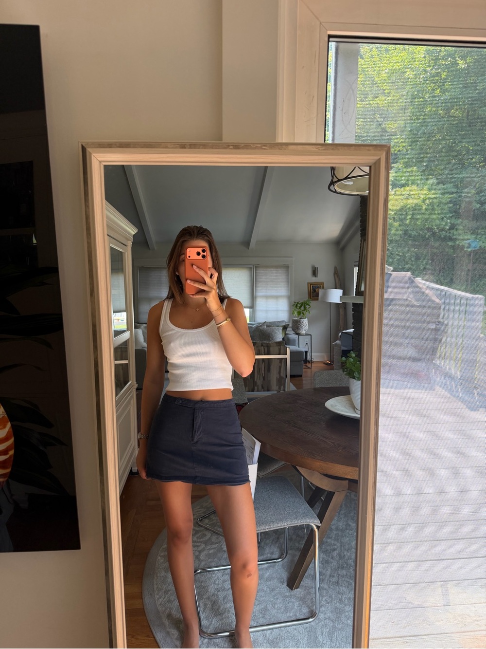 Brandy Melville Navy Mini Skirt
